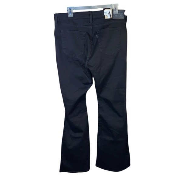 NWT Levi’s Black High Waisted Flare Leg Denim Jeans, Size 33/32 - Picture 2 of 12